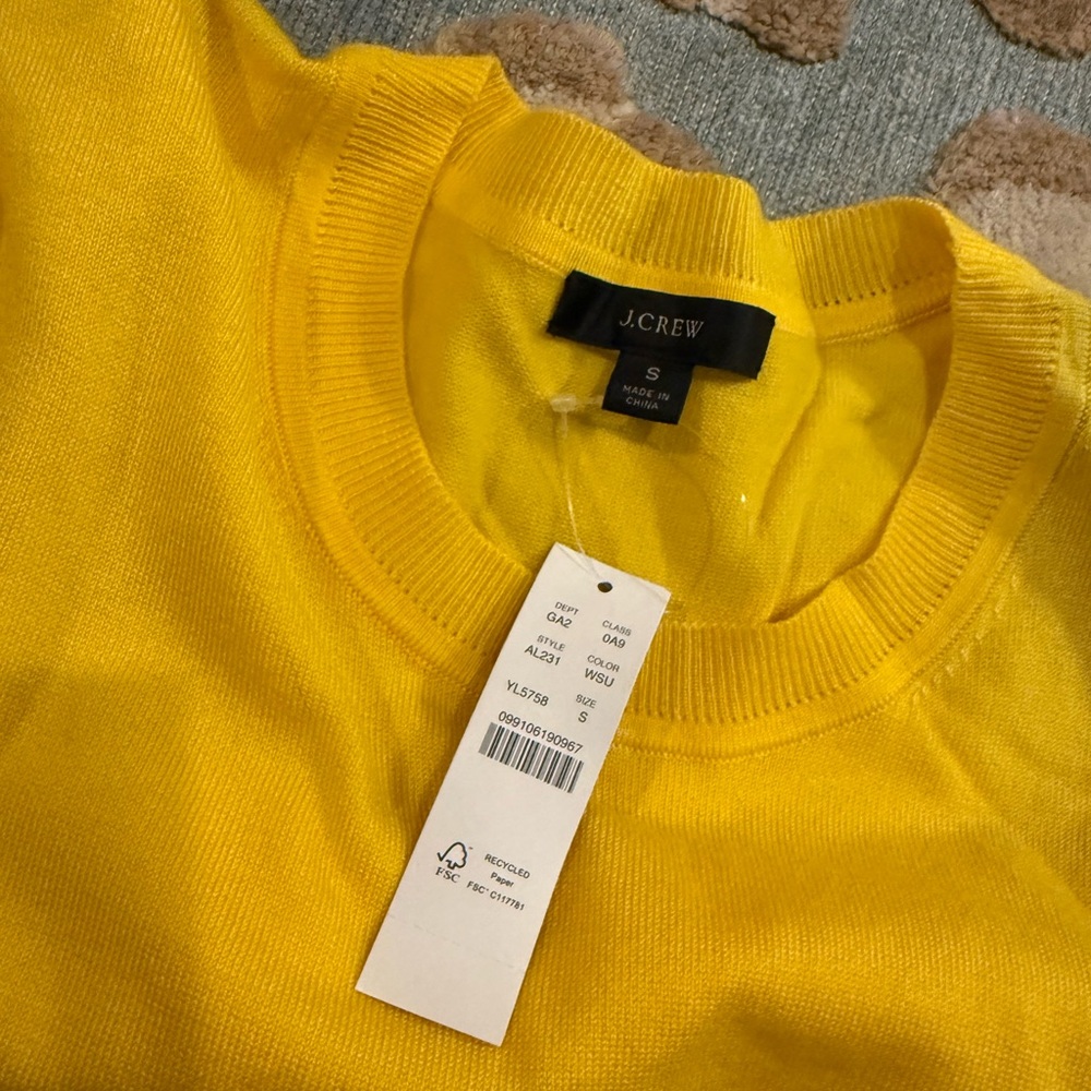J. Crew Sunlit Yellow Knit Top